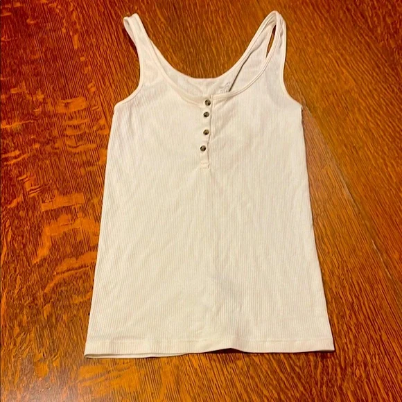 Old Navy White Fitted Sleeveless Tank Top - Picture 1 of 2